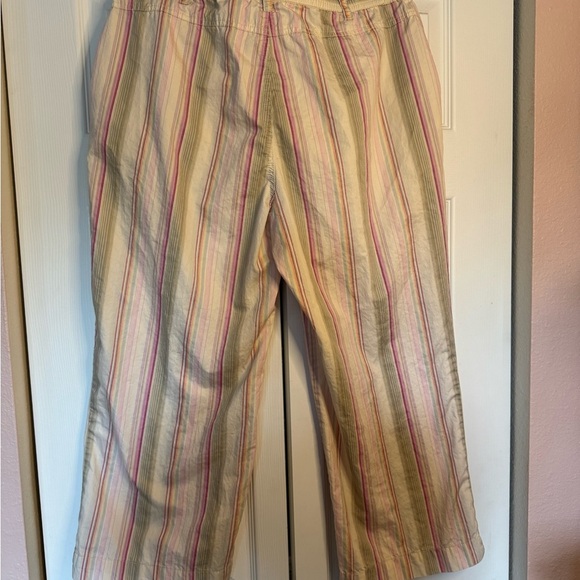 Patchington Pastel Striped Capris Size 12 - Picture 5 of 7